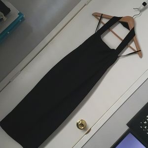 Anthropologie halter dress small vintage style black cocktail